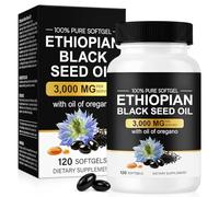 Black Seed Oil Capsules 3000mg, 120 Count High Strength 2-in-1 Blend Cold Pressed Nigella Sativa Seed Oil with Oregano Oil Extract, Support Natural Antioxidants & Immune Function Non-GMO, Gluten-Free