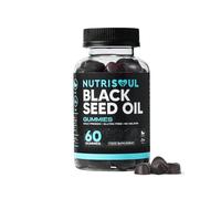 Black Seed Oil Gummies | 1000mg Nigella Sativa | High Strength 20mg Thymoquinone | 60 Cold Pressed, Halal, Vegan, Gluten Free Capsules with Honey Extract | Natural Ingredients