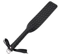 black Sei Mio Tread Carefully Rubber Tyre Spanking Paddle - 15 Inch