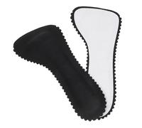 Black Self Adhesive 3/4 Length Heel Inserts for Women, 1 Pair | Pig Leather and Suede Finish, Porous 0.5cm Profile, Trimmable Fit for Wedges and Pointed-toe Flats