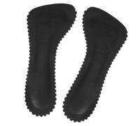 Black Self Adhesive 3/4 Length Shoe Insoles for Women Pumps | Pig Leather and Suede Build, Sweat Absorbing Anti Friction Finish, Trimmable 0.5cm Pair for Work