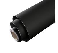 Black Self Adhesive Cabinet Wrap Film Matte Peel Stick Wallpaper Width 60cm