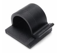 Black Self-Adhesive Cable Clips 16mm, 50 Pack Large Wire Holder Clips for Cable Management, Sticky Cable Tidy Clips for Desk, Wall, Office, TV, Extension Leads, Power Cables and Network Wires