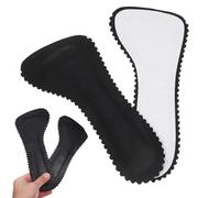 Black Self Adhesive High Heel Insoles, 3/4 Length 1 Pair | Leather Suede Latex Layers, Anti Slip Texture, Invisible in Use, for Events Receptions and Summer