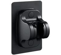 Black Self Adhesive Shower Head Holder Adjustable Plastic Holder Wall Mounting Bracket Adjustable Shower Wand Holder No Drill Durable Processing