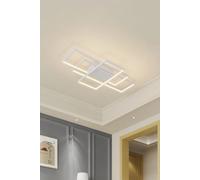 Black Semi-Flush LED Ceiling Light with Layered Design The hot sale White One Size