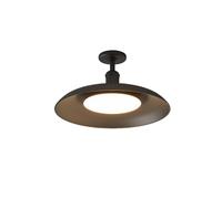 Black Semi Flush Mount Ceiling Light Fixture, Modern Farmhouse Outdoor/Indoor Ceiling Lights, Industrial Vintage Close to Ceiling Lamp for Garage Porch Garden Balcony Bedroom Hallway/34Cm