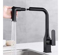 Black Sensor Faucet for Bathroom Sink - Deck-Mounted Touchless Automatic Tap Hot & Cold Water Battery-Powered Water-Saving Bathroom Faucet
