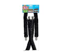 Bristol Novelty BA1025 Suspenders Braces | Unisex | Black Sequin, Mens, Solid, One Size