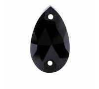 Black Series Sew On Rhinestones Glitter Glass Flatback Sewing Crystals for DIY Craft Mix Shape Gems Cristales pedrería-Teardrop 17x28mm