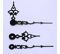 Black Serpentine Clock Hands to fit UTS Clock Movements (EF Euro Fitting Euroshaft) (88mm Serpentine Metal)
