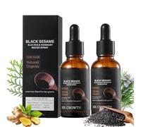 Black Sesame - Black Rice Rosemary Water Spray,Black Sesame Hair Serum,Black Sesame Seed Oil for Hair,Black Sesame Hair Essence,Black Sesame Hair Growth Serum,Hair Growth Oil Black Castor Oil (2 Pcs)