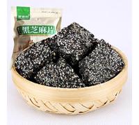 Black Sesame Sugar Peanut Crisp, Sweet Peanut Sugar, Chinese Traditional Hand-made Snacks, Healthy Leisure Snacks, Leisure Food, Afternoon Tea Dessert and Dim Sum, Vegeta (Black sesame candy,2000g)