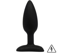 black Sex Sparks AC/DC Silicone Electro Sex Butt Plug - SET