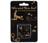 Black Sexy Dice Set - Set of 4