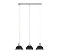 Black Shade and Chrome Pendant Light | Jasper