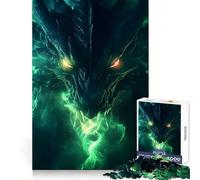 Black Shadow Dragons Power Adult Jigsaw Puzzles 1000 Pieces Memory Skill Peaceful Fun Clean Edges Memorable Gift (50x75cm)