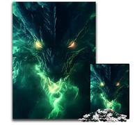 Black Shadow Dragons Power Jigsaw Puzzles for Adults 1000 Piece Challenging Puzzles Educational Activity for Cognitive Skills Cognitive Skill Improvement 1000 PCS(38x26cm)