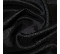Black Shantung Satin Fabric by The Metre 100% Polyester 147cm - 58" Wide 120gsm Weight