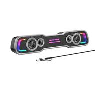 Black Shark Bluetooth Computer Speakers for Desktop, Dynamic Multi-Layer RGB Lighting Gaming PC Speaker with Deep Bass, USB C/USB Powered Sound-bar for Computer Desktop PC Monitor Laptop (BS-SP1)