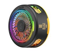 Black Shark FunCooler 5 Magnetic Cell Phone Cooler for Gaming, Portable Mobile Phone Cooling Fan with RGB Light, Cellphone Radiator for iPhone Magnetic Series/Android/Tablet/iPad (Black)