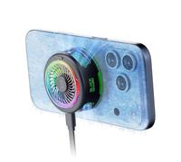 Black Shark FunCooler 6 Magnetic Phone Cooler for Gaming, Portable Mobile Phone Cooler with RGB Lighting, Mobile Phone Cooling Fan for iPhone Magnetic Series/Tablet/iPad (Black)