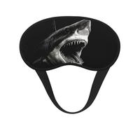 Black Shark Head Sleep Mask for Side Sleeper, Blackout Sleep Eye Mask Comfortable Blindfold Eyeshade Soft Breathable Sleeping Mask with Elastic Strap Silk Eye Covers for Travel
