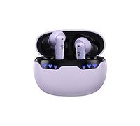 Black Shark Wireless Earbuds with Charging Case, Bluetooth 5.1 Headphones with Microphone for iPhone/Android, Music & Gaming Dual Model, IPX5 Waterproof, Emoji LED Light 24Hrs Playtime In Ear, Purple