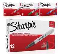 Black Sharpie Pens permanent marker Pen Fine Point Tip Markers New