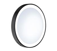 Black Shaving/Make Up LED Mirror 7x Magnification /w Suction Cups Smedbo UK Black One Size