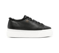 Black Shearling Flatform Sole Trainers - female - Santoni - Sneakers - Black - 5 UK - Shoes 5 UK