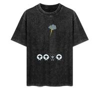 Black Sheep Bad Luck Rain Cloud Thunder Funny Sarcasm T-Shirt Printed Tee Graphic Top for Men Black Shirt S