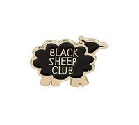 Black Sheep Club Badge for Rebels and Outcasts. Funny British Humour Gift