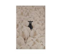 Black Sheep Inspirational Art Poster Canvas Poster Wall Art Decor Print Picture Paintings for Living Room Bedroom Decoration 12x18inch(30x45cm)