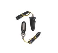 (Black Shells 1Pair) BLALION 2PCS Motorcycle Turn Signal LED Headlight Amber Flashing Light