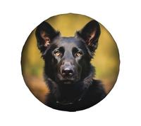 Black Shepherd German Dog Tire Covers Dustproof Spare Wheel Cover Lightweight Tyre Covers For Truck Auto Suv 16inch
