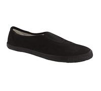 Black Shoes Unisex Adults Plimsolls Women's Pumps Sneakers Mens Casual Loafers - Black Gusset Size 8-42