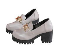 Black Shoes Women,Ladies Orthopedic Platform Deck Shoes Women's Low Top Solid Mules Moccasins Soft Comfy Girls Arch Support Loafer Pumps for Work Office Daily