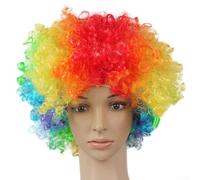 Black Short Afro for wig for Soccer Games Party Props Black Short(Six Colors)