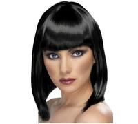 Black Short Glam Blunt Bobbed Wig