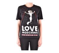 Black Short Sleeves Cotton Tshirt - female - Love Moschino - T-Shirts - Black - XS - Tops XS