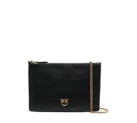 PINKO Flat Clutch bag Leather 24 cm black