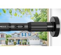Black Shower Curtain Pole 104-262cm No Drilling Extra Long Tension Rods Extendable Curtain Poles For Clothes Tension Curtain Rod For Curtains,Windows,Bathroom,1pcs