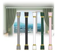 Black Shower Curtain Rod No Drill,15-195 Inch Spring Tension Clothes Rod Adjustable Never Rust,Heavy Duty Room Divider Rod Great,For Space Partition(Color:Pink,Size:125-155inchs)