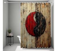 Black Shower Curtain, Shower Curtains Dream Bathroom Curtains with 12 Hooks, HD Printing Waterproof Bath Curtain Quick-Drying Washable for Wet Room, Bathroom Decor, Gifts 150 x 200 cm -ly25072XI