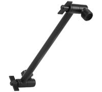 Black Shower Head Extension Arm, 24cm Adjustable Shower Arms with Locking Nut G1/2 Universal Connector for Handheld or Fixed Showerhead