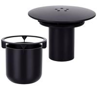 Black Shower Trap Cover - 90mm/115mm Replacement for Fast Flow Drain Protection in Shower Tray, Waste Plughole, and Drain. Keep Shower Clean and Clog-Free Drain Cover Cap Tube Round