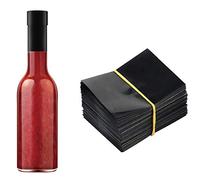 Black Shrink Bands,50x60mm 200 Pieces Black Perforated Shrink Wrap for Hot Sauce Bottles and Other Liquid Bottles Fits 3/4" to 1" Diameter