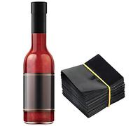 Black Shrink Bands, 65x60 mm 200 Pieces Perforated Heat Shrink Wrap Sealer for Bottles [Compatible Diameter Range: 1 1/4” - 1 1/2”]