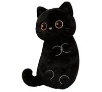 Black Siamese Cat Plush Toy | PP Cotton, 20.8in X 10.6in X 2.3in | Kawaii Soft Long Giant Cat Stuffed Animal | Cuddly Companion For Kids, Adults
